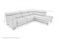 Reeve 2008 von ALINA - Eckgarnitur Variante rechts taupe