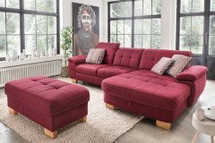 Landscape 2155 von ALINA - Eckgarnitur Variante rechts kirsche