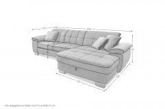 Landscape 2155 von ALINA - Eckgarnitur Variante rechts kirsche