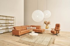 1352 von Himolla - Ledersofa Ausführung rechts bright