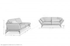 1378 von Himolla - Ledergarnitur cool