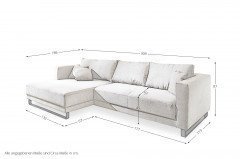 Altea von AZ Iwaniccy - Eckgarnitur links silber