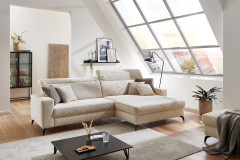 Bolero-LE23 von Sit & More - Ecksofa Variante rechts creme