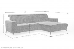 Bolero-LE23 von Sit & More - Ecksofa Variante rechts creme