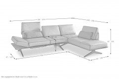 KOINOR Finero - Designersofa rechts sun