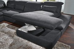 Fulla 2031 von Poco - Sofalandschaft Variante links dunkelgrau