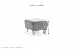 Colmar von Sit & More - Eckgarnitur Variante rechts blaugrau