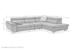 Moda 2 2048 von ALINA - Eckgarnitur Variante rechts violet-blue