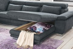 Moda 2047 von ALINA - Wohnlandschaft Variante links dunkelgrau