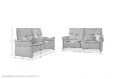 Varia 4934/4935 von Himolla - Leder-Ensemble moor