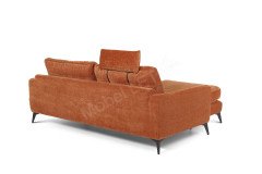 Kiano von GUTMANN - Sofa mit Anstellhocker links bronze