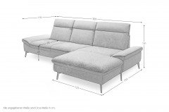 HU-HP22156 von Hukla - Polsterecke rechts barolo