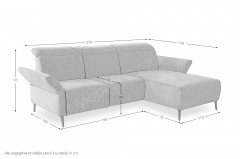 Coriba von Sit & More - Eckgarnitur Variante rechts blau