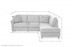 S380 Flexline 10 von Ponsel - Polstergarnitur rechts stein
