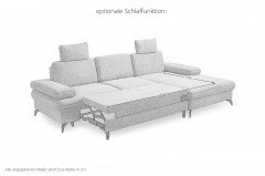 Morris von Sit & More - Eckgarnitur Variante rechts steel