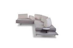 Gianduiotto JR. von Calia Italia - Ecksofa links grigio-bianco