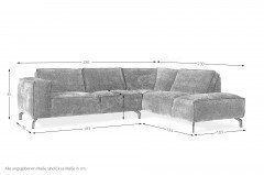 Jules von Easy Sofa - Polstergarnitur rechts taupe