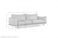 Dragees von Calia Italia - Ledersofa bianco-puro