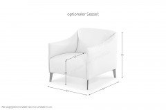 15350 Sally von Willi Schillig - Ledersofa bianco