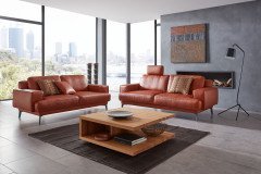 24252 Foscaari von Willi Schillig - Ledergarnitur cognac