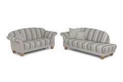 S440 Davos von Ponsel - Polsterduo beige-gestreift