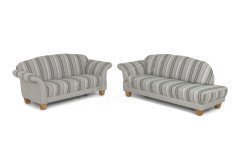 S440 Davos von Ponsel - Polsterduo beige-gestreift