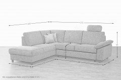 Janur von Matex - Eckcouch links petrol