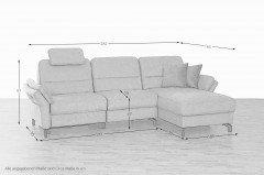 Leraja von Matex - Polstergarnitur rechts anthrazit