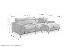 Malte-LE24 von AZ Iwaniccy - Eckgarnitur rechts stone