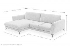 MP-IN23149 von Megapol - Ecksofa Variante links silver