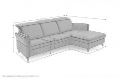 Elima von Polsteria - Ecksofa Variante rechts anthrazit