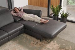 Elima von Polsteria - Ecksofa Variante rechts anthrazit