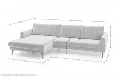 MP-IN23147 von Megapol - Ecksofa Variante links silver