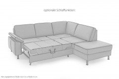 PN-EM15047 von Polinova - Ledersofa Variante rechts grau