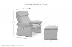 Lugano-LE24 von Erpo Polstermöbel - Polster-Duo anthrazit