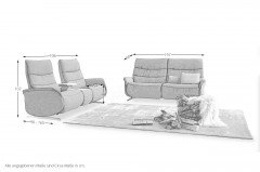 4051 von Himolla - Polster-Duo grey