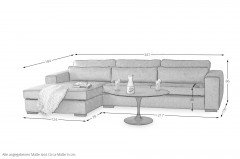 Bergamo von Grant Factory - Ecksofa links hellbraun