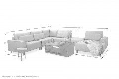 Brenn von Grant Factory - Wohnlandschaft links grau