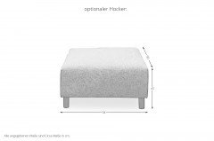 Brenn von Grant Factory - Wohnlandschaft links grau