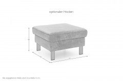 1212 von Carina - Polstersofa Variante links grey