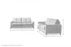 4001 von Carina - Sofa-Duo grey