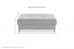 4001 von Carina - Sofa-Duo grey