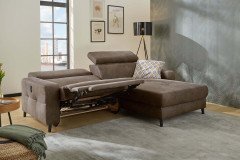 Doppio von Job - Ecksofa Ausführung rechts dunkelbraun