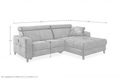 Doppio von Job - Ecksofa Ausführung rechts dunkelbraun