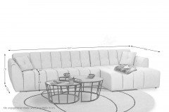 Tunis von Matex - Ecksofa Variante rechts hellgrau