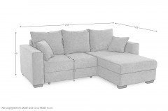 Elmau von Job - Ecksofa Ausführung rechts grau