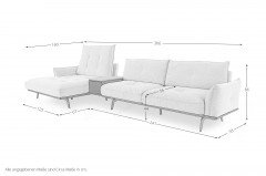 Caltha von ADA Mindful Living - Ecksofa links oyster-white