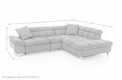 Gemini von COTTA - Couchgarnitur Variante rechts stone