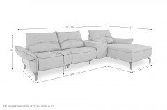 Salvia von ADA Mindful Living - Eckgarnitur rechts pastel-blue