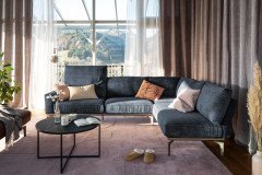 Draba von ADA Mindful Living - Ecksofa rechts steel-blue